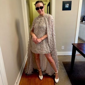 Bridal two piece set with cape.